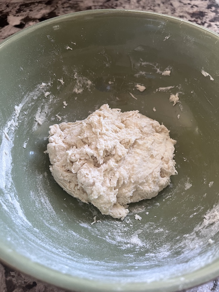 dough after initial mix